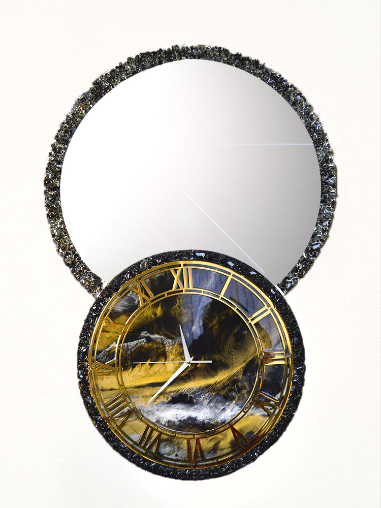 Часы "Время и стекло" (с зеркалом) 